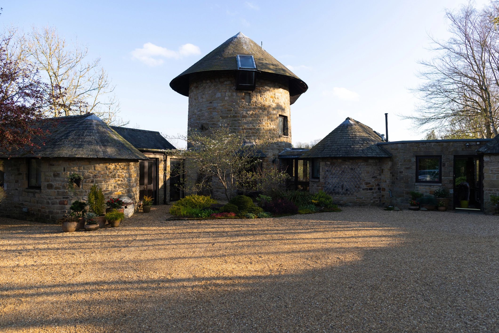 Well-maintained upscale home exterior